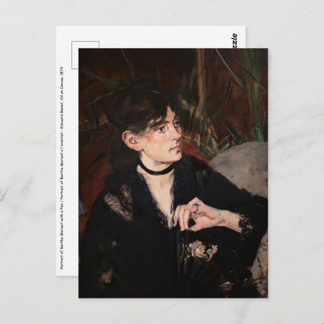 Cartão Postal Edouard Manet - Berthe Morisot com um ventilador 1 (Frente/Verso)