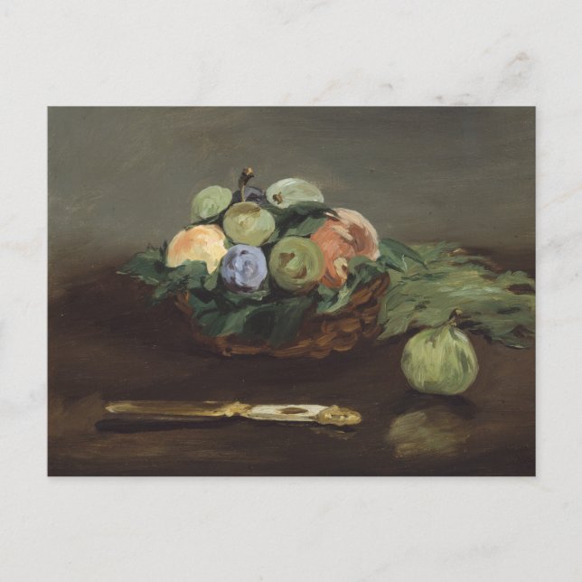Cartão Postal Edouard Manet - Cesta de Fruta (Frente)