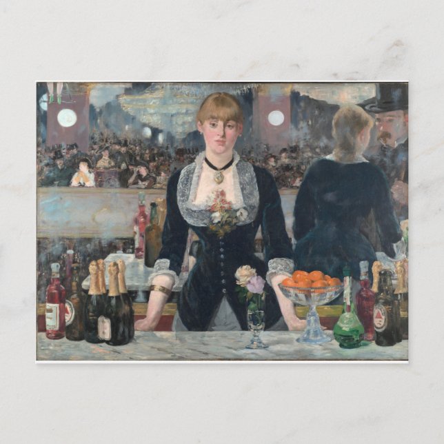 Cartão Postal Edouard Manet é um Bar no Folies-Bergère (Frente)
