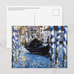 Cartão Postal Edouard Manet - Grande Canal, Veneza