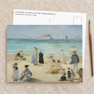 Cartão Postal Edouard Manet - Na Praia, Boulogne-sur-Mer