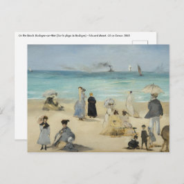 Cartão Postal Edouard Manet - Na Praia, Boulogne-sur-Mer