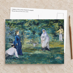 Cartão Postal Edouard Manet - Uma Partida de Croquet