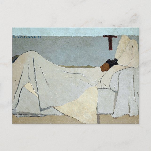 Cartão Postal Edouard Vuillard Na Cama (Frente)
