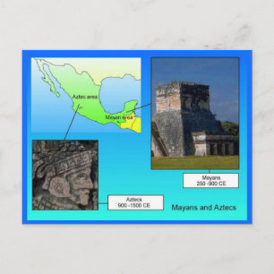 Cartão Postal Educação, História, Maias e Astecas