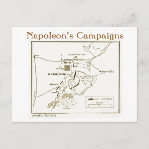 Cartão Postal Educação, História, Napoleão, Batalha de Austerlit
