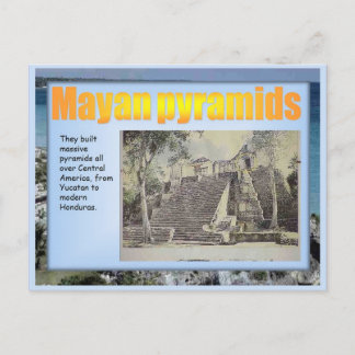 Cartão Postal Educação, História, Pirâmides Maias