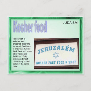 Cartão Postal Educação, Religião, Judaísmo, Comida Kosher