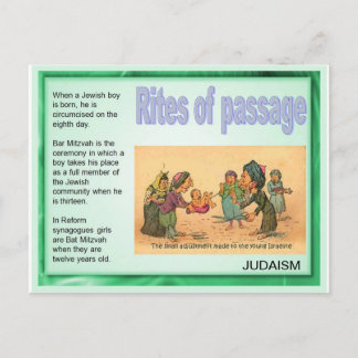 Cartão Postal Educação, Religião, Judaísmo, Rites de Passagem