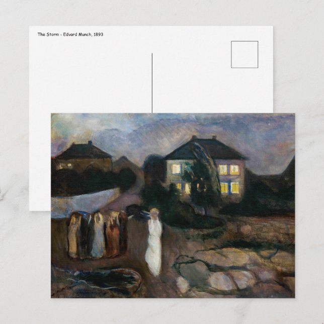Cartão Postal Edvard Munch - A Tempestade (Frente/Verso)