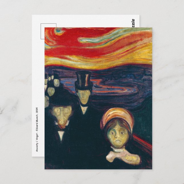 Cartão Postal Edvard Munch - Ansiedade (Frente/Verso)