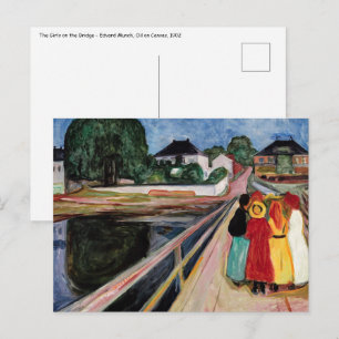 Cartão Postal Edvard Munch - As Meninas na Ponte 1902