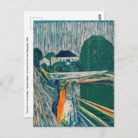 Edvard Munch - As Meninas na Ponte, Litografia