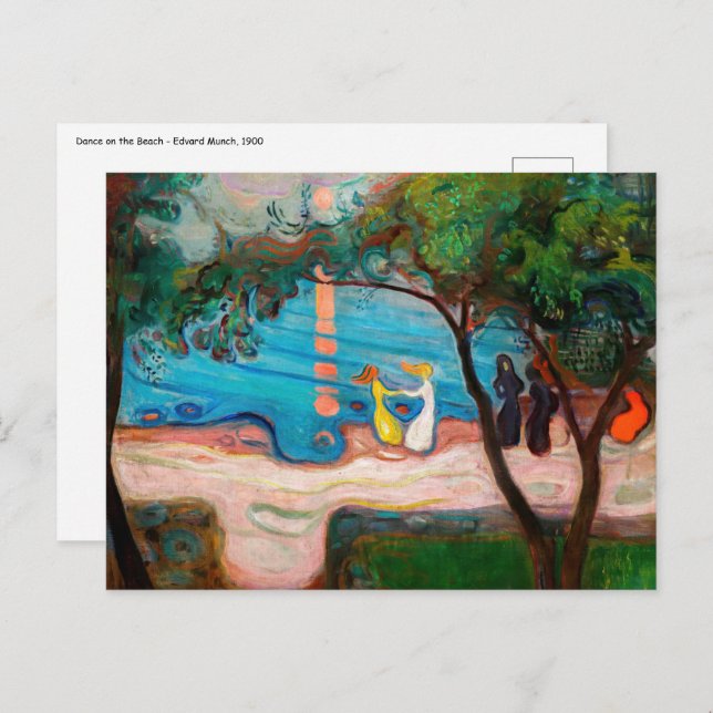 Cartão Postal Edvard Munch - Dança na Praia (Frente/Verso)