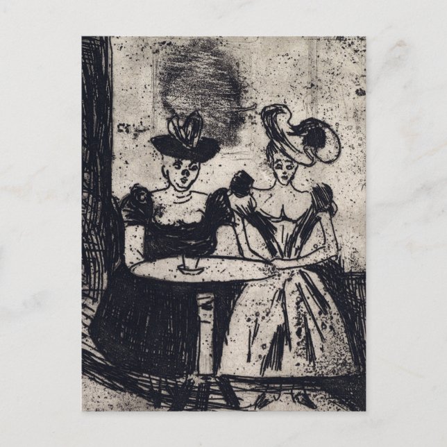 Cartão Postal Edvard Munch Night Cafe (Frente)