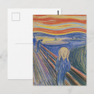 Cartão Postal Edvard Munch O Grito 1895 Impressão de Arte em Pas