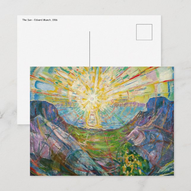 Cartão Postal Edvard Munch - O Sol 1916 (Frente/Verso)