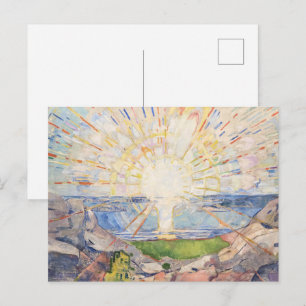 Cartão Postal Edvard Munch O Sol Radiante Arte Moderna Explosão 