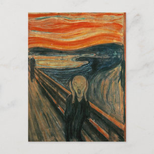 Cartão Postal Edvard Munch Pintando O Gritar (Skrik) 1893