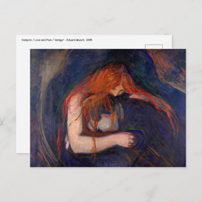 Cartão Postal Edvard Munch - Vampiro / Amor e Dor (Frente/Verso)