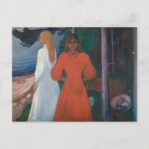 Cartão Postal Edvard Munch - Vermelho e Branco