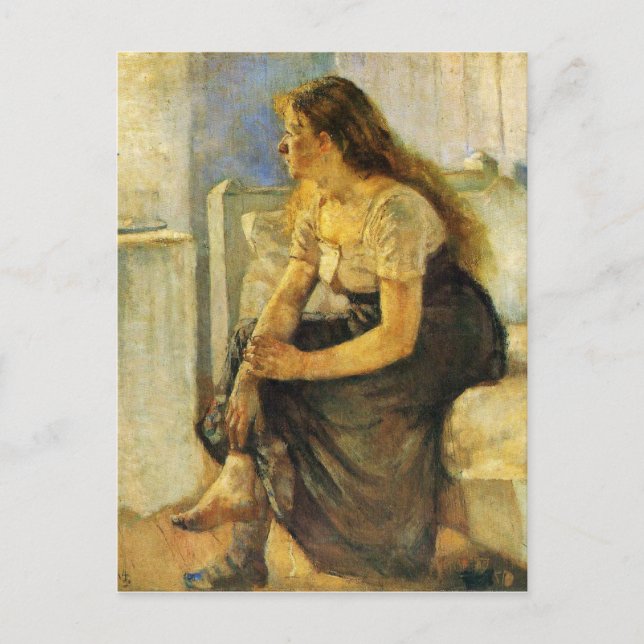 Cartão Postal Edward Munch Art Painting (Frente)