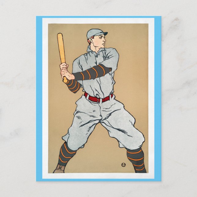 Cartão Postal Edward Penfield Baseball (Frente)