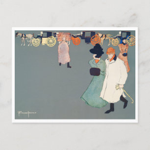 Cartão Postal Edward Penfield, Homem e Mulher, Belas Artes