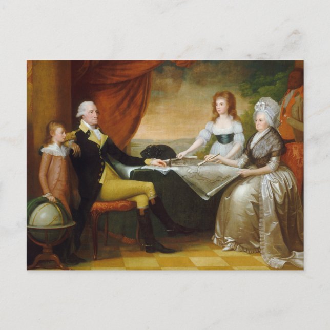 Cartão Postal Edward Savage A Família Washington (Frente)