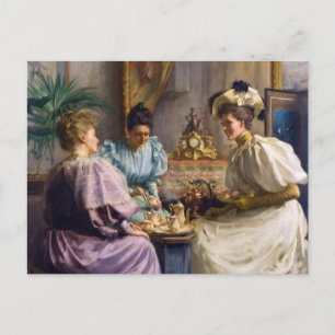 Cartão Postal Edwardian Tarde Tea