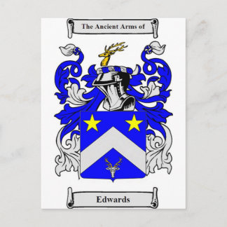 Cartão Postal Edwards (Inglês) Casaco de Armas