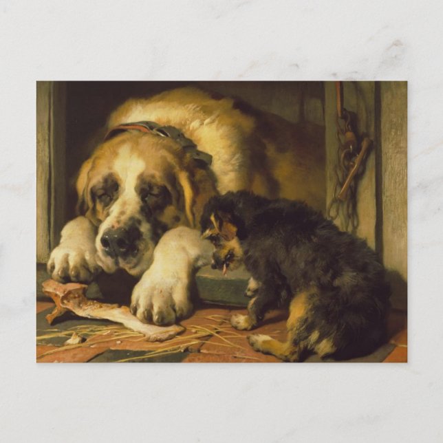 Cartão Postal Edwin Henry Landseer | Desenhos Duvidosos (Frente)