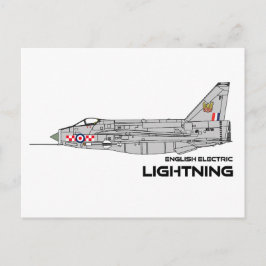Cartão Postal EE Lightning - 56 esquadrão RAF