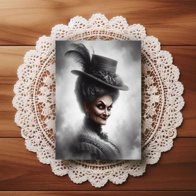 Cartão Postal Eerie Victorian Era Portrait Art (Criador carregado)