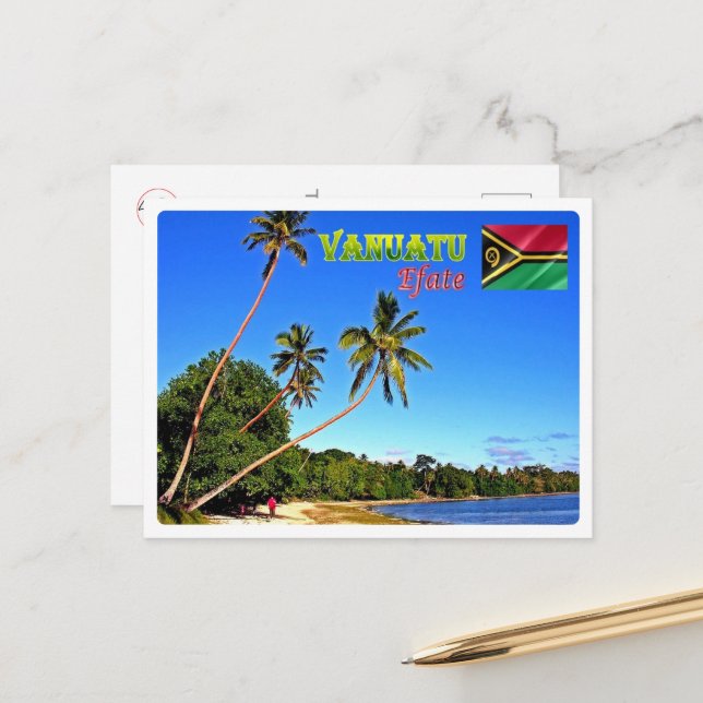 Cartão Postal Efate - Erakor Beach - Vanuatu - (Frente/Verso In Situ)