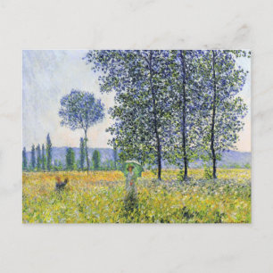 Cartão Postal Efeito de Luz Solar sob os Choupos  Claude Monet