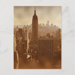 Cartão Postal Efeito Fotográfico Danificado em Nova Iorque