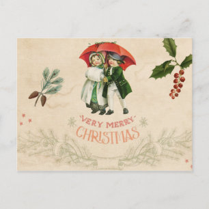 Cartão Postal Efêmeras Decoupagem Vintage Natal Feriado