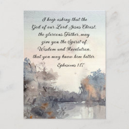 Cartão Postal Éfesianos 1:17 Espírito de Sabedoria e Revelação