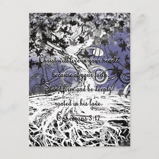 Cartão Postal Efesianos 3:17 (Frente)