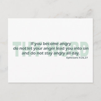 Cartão Postal Efesianos 4: 26-27