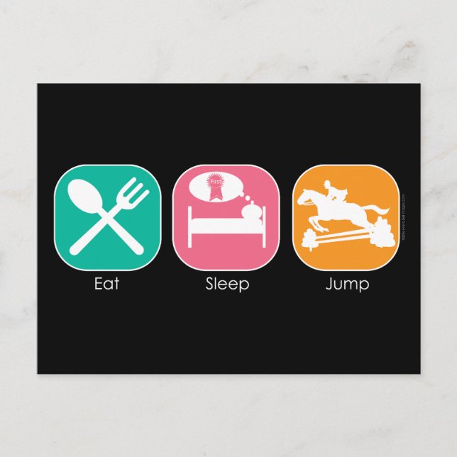 Cartão Postal Efetue um salto no sono (Frente)