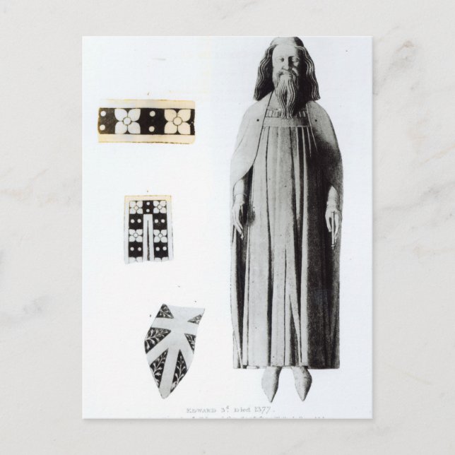 Cartão Postal Effigy de Edward III na Capela de Edward (Frente)