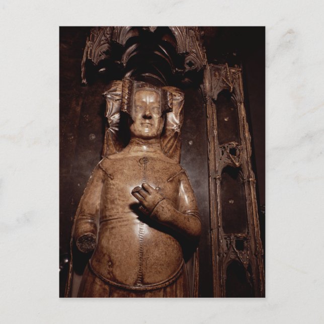 Cartão Postal Efígie de Filipa de Hainault (Frente)