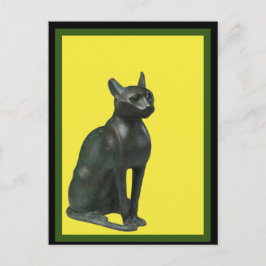 Cartão Postal Egípcio Bastet Cat , Cartão-postal de Arte