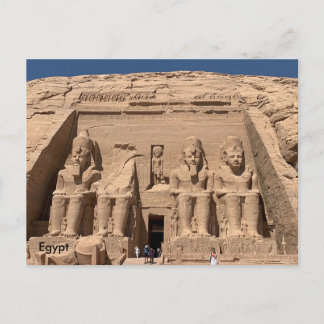 Cartão Postal Egipto, o grande templo de Ramses II, Abu Simbel
