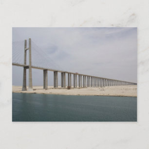 Cartão Postal Egito, Canal de Suez. Ponte da Paz também conhecid