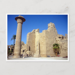 Cartão Postal egito das paredes de karnak