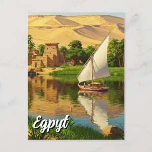 Cartão Postal Egito Nile Felucca