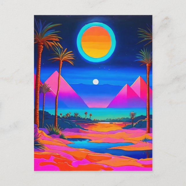 Cartão Postal Egito Psicodélico (Frente)